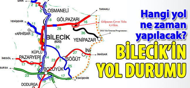 GÖLPAZARI -YENİPAZAR YOLU YAPILACAK MI ?